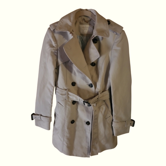 Zara Jackets & Blazers - Zara* Short* Belted* Trench Coat* Tan* Sz S